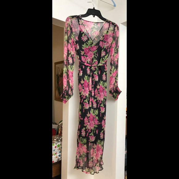 MaxMara Italy Stunning Floral Dress w/ Custom Slip Sz. 2 - Picture 2 of 9